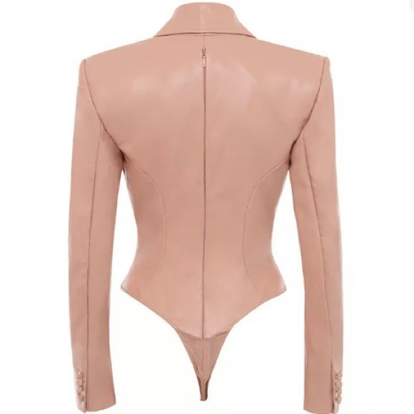 $29 New NWOT HOCB Peony Blazer Bodysuit small left - Picture 2 of 6